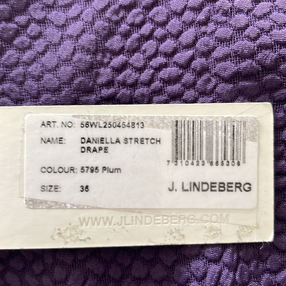 J. Lindeberg Plum Daniella Stretch Drape Dress - Picture 16 of 16